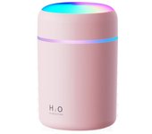 Mini humidificador de 4,68*3,07 pulgadas, humidificador de niebla USB de 300 ml, humidificador ultrasónico silencioso con luz LED, difusor de aceite esencial portátil, múltiples modos de pulverización, apagado automático, adecuado para el hogar