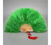 Elegant Folding Fan Full Velvet Colorful White Feather Fan Chinese Knot Hand Fan Fairy Girl Dance Wedding Party Decoration