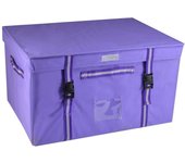 Baúl negro o morado con bolsa ahorra espacio al vacío de la marca Jocca con el que podrás ganar hasta un 75% de espacio en el armario, conservando tu ropa en perfecto estado.