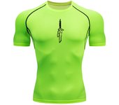 Anime Graphic Compression Shirts for Men Athletic Quick Dry Tshirts Tees Tops Gym Workout Undershirts Short Sleeve Rash Guard