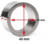 High Quality Universal Motorcycle Muffler Exhaust Pipe Escape 29mm-51mm Crush Graphite Gasket Seal Ring Silencer Link Pipe New