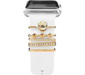 Decoration For Apple watch band series 9 8 7 6 5 4 se ultra Accessories Diamond Jewelry Charms for Samsung watch Strap 20mm 22mm