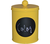 Bote de Almacenamiento Metálico Amarillo Glotomania Ø 14 Cm