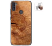 Tumundosmartphone Funda Gel Tpu para Samsung Galaxy A11 / M11 diseño Madera 04 Dibujos
