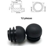 12 Pcs Round Furniture Feet End Blanking Insert Pads Table Chair Leg Tube Tip Caps Plugs Plastic Home Floor Protector