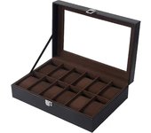 12/18/20 Handmade Watch Box Caja Reloj Clock Box Watch Case Time Box saat kutusu Horloge Box for Glasses and Watch Holding