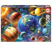 Puzzle de 500 piezas del sistema solar pegamento fix incluido 18449 EDUCA