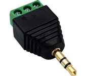 CABLEPELADO Conector Jack 3.5 mm Macho  Conector Audio Jack 3.5 mm  Conector TRS  Conexión Tornillos Terminal  Compatible con PS5 / PS4, Cascos, Altavoz, PC, Móvil  Negro  3.5 mm Macho  PVC