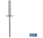 Remache aluminio ala ancha d-14   m-4,8x26   caja 250 unid.