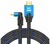 Savio Cable HDMI (M) v2.1, en ángulo, 8K, HDR dinámico, cobre OFC, 5 m, CL-175