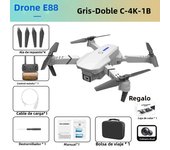 KBDFA E88Pro Drone Profesional 4K HD Dual Camera 3000 Meter Remote Control Distance Helicopter Foldable WIFI FPV Quadcopter Dron