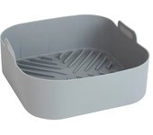 21cm Silicone Air Fryers Oven Baking Tray Pizza Fried Chicken Airfryer Reusable Basket Mat Non-Stick Square Air Fryer Pan