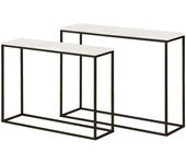 Adda Home - Consolas Metal Marmol 100x30x75 91x26x66cm - Muebles de Recibidor y Estanterías