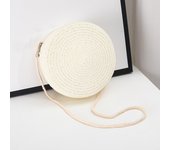 Summer Round Straw Shoulder Bags Handmade Woven Crossbody Bag Purse New Trendy Beach Bag Daily Messenger Phone Handbag
