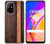 Tumundosmartphone Funda Gel Tpu para Oppo A94 5G diseño Madera 05 Dibujos