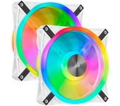 Ventilador Corsair QL140 RGB Weiß 2er-pack | Iluminación RGB Personalizable