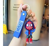 New Spiderman Keychain Cute Cartoon Superhero Figure Keyring Bag Pendent Key Chain Jewelry Iron Man Toy Gift for Kid Friends