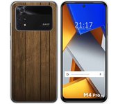 Funda Silicona para Xiaomi POCO M4 Pro 4G diseño Madera Dibujos