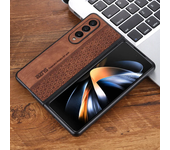3D Embossing Case for Samsung Galaxy Z Fold 5 4 3 Fold5 Fold4 5G Cover Soft Matte Leather Full Camera Protect Shell Fundas Coque