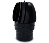 CAEXVEN Sombrerete Aspirador Giratorio para Conductos de Estufas y Chimeneas de Leña en Acero pintado en Negro - Serie lisa