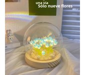 Artificial Tulip Flower Night Light Ornaments Handmade DIY Bedsides LED Night Lamp Bedroom Desk Decor Birthday Gifts Table Lamp