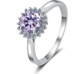 1 carat moissanite ring for Women Wedding100% S925 Sterling Silver Style Fashion Diamond Ring