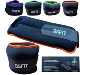 BSFIT® Par de Tobilleras o Muñequeras con Peso de Neopreno - Set de Pesas para Tobillos y Muñecas - 0,5kg, 1kg, 1,5kg ó 2kg