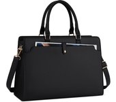 Bolso Universidad Mujer Impermeable Bolso Portatil Ordenador Mujer 15,6 Pulgadas Cuero PU Bolso Shopper Bolsa