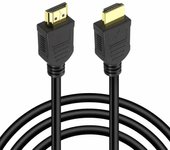 TECHZOCO Cable HDMI 4K, Cable HDMI 2.0, Cable HDMI alta velocidad, 4K Ultra HD 2160p (30 Hz), Cable HDMI contactos dorados, Compatible PC, PS4, PS5, Xbox, Smart TV, Negro, 3 Metros
