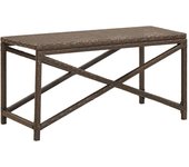 vidaXL Banco de jardín de ratán sintético marrón 80 cm