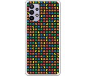 Funda compatible con Samsung Galaxy A32 5G - Patron Comecocos Fondo Negro