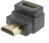 Adaptador HDMI de tipo HDMI-A macho a HDMI-A hembra acodado abajo - BeMatik