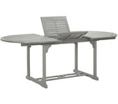 Mesa de jardín madera maciza de acacia gris 200x100x75 cm