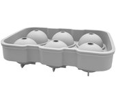 STARLEY-QUTTIN Bandeja para cubitos de hielo,Juego de 2 moldes de silicona para hacer bolas de hielo, bandeja para bolas de hielo reutilizable,preparador de cubitos de hielo 4,6 bolas