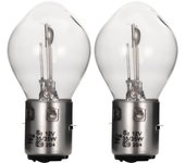 GOOFIT 2pcs 12V 35W Motorcycle Headlight S2 Halogen Bulb High Low Beam Replacement for Taotao 50cc - 250cc Chinese Scooter ATV