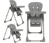 Olmitos Trona bebe multi posición ligera- Ajuste de altura y reclinable - Doble bandeja extraíble 3 posiciones - Funda de Polipiel Acolchada fácil limpieza- Arnés 5 Puntos hasta 3 años