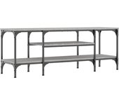 vidaXL Mueble TV madera ingeniería hierro 121x35x45 cm, Mueble de Salon, Mueble TV, Mueble TV salon, Mesa de TV, Mueble tele