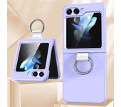 Solid Color Folding With Finger Ring Buckle Case For Samsung Z Flip 6 5 Zflip 5 Z Flip4 Z flip 3 5G Shockproof Matte Clear Cover