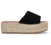 Etika zueco con plataforma de yute para mujer 10056 color negro