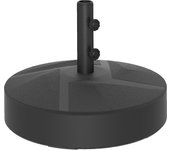 Outsunny Base para Sombrilla Redonda Soporte para Parasol Pie para Sombrilla Rellenable con Agua 25L o Arena 30kg para Jardín Terraza Negro