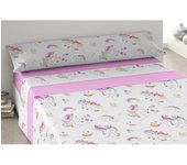 Juego de sábanas infantiles para cama de 90cm y 105cm - 4 modelos: Astronauta, Unicornio, Sirena, Dinosaurios - 50% Poliéster 50% Algodón - Divertidos diseños temáticos y gran calidad - Kimbatex Textil Hogar Tienda