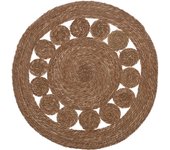 ALFOMBRA TAPETE VEGETAL YUTE 80 CM COLOR NATURAL