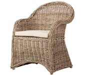 Sillón Adda Home Ratan Natural Beige Ergonómico 60x57x85 Cm