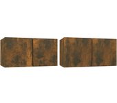 Muebles para TV colgantes 2 uds 60x30x30 cm, Mueble de Salon, Mueble TV, Mueble TV salon, Mesa de TV, Mueble tele