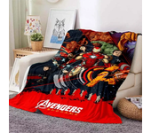 Marvel The Avengers Blanket for Sofa Soft Flannel Throw Fluffy Bed Blanket New Born Winter Children Blanket Baby Gift Miniso