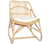 vidaXL Silla de ratán lino