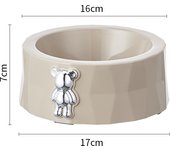 Pet Supplies Pet Stainless Steel Bowl Diamond Bear Pet Bowl Cat Food Bowl Dog Food Utensils Anti slip Anti overturning Dog Bowl