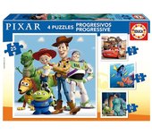 Puzzle infantil progresivo Educa modelo Pixar con cuatro diseños