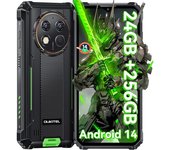 OUKITEL G1, Smartphone Robusto Android 14, 24GB+256GB(TF 1TB) 6.52'' HD+ Teléfono Móvil Irrompible, Verde