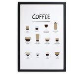 Cuadro con marco negro 40x30 café